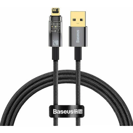 Baseus Braided USB to Lightning Cable Μαύρο 1m (CATS000401)