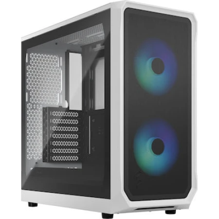 Fractal Design Focus 2 Gaming Midi Tower Κουτί Υπολογιστή με Πλαϊνό Παράθυρο RGB White