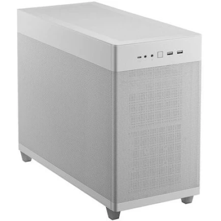 Asus Prime AP201 Gaming Micro Tower Κουτί Υπολογιστή με Πλαϊνό Παράθυρο Mesh White Edition