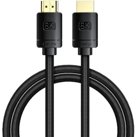 Baseus HDMI 2.1 Cable HDMI male - HDMI male 1.5m Μαύρο