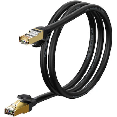 Baseus U/UTP Cat.7 Καλώδιο Δικτύου Ethernet 1m Μαύρο