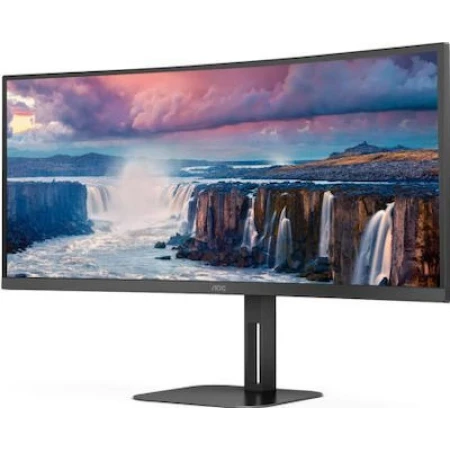 AOC CU34V5C VA Curved Monitor 34" QHD 3440x1440 με Χρόνο Απόκρισης 4ms GTG