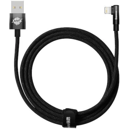 Baseus MVP 2 Angle (90°) / Braided USB to Lightning Cable Μαύρο 2m (CAVP000101)