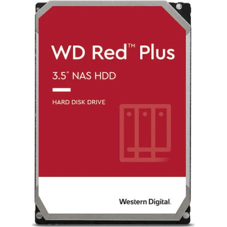 Western Digital Red Plus 4TB HDD Σκληρός Δίσκος 3.5" SATA III 5400rpm με 256MB Cache για NAS
