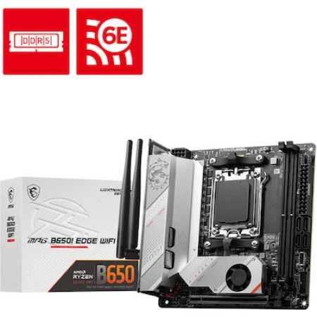 MSI MPG B650I EDGE WIFI Motherboard Mini ITX με AMD AM5 Socket