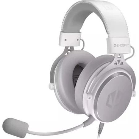 Endorfy VIRO Plus USB Over Ear Gaming Headset με σύνδεση USB Onyx White