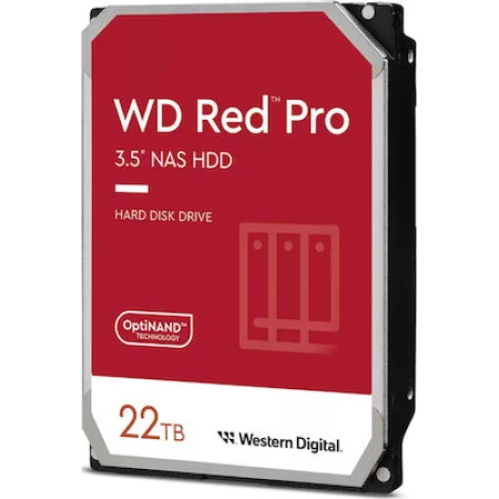 Western Digital Red Pro 22TB HDD Σκληρός Δίσκος 3.5" SATA III 7200rpm με 512MB Cache για NAS