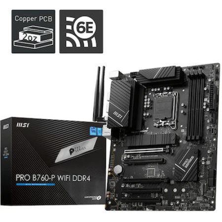 MSI Pro B760-P WIFI DDR4 Motherboard ATX με Intel 1700 Socket