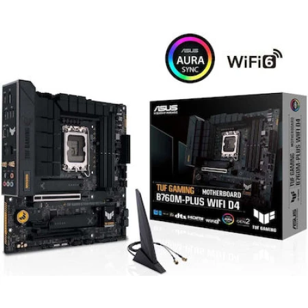 Asus TUF GAMING B760M-PLUS D4 WIFI Motherboard ATX με Intel 1700 Socket