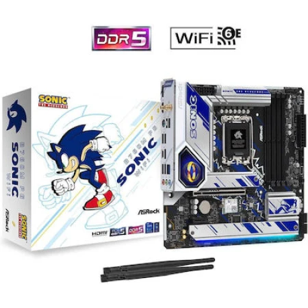 ASRock B760M PG Sonic Wi-Fi Motherboard Micro ATX με Intel 1700 Socket