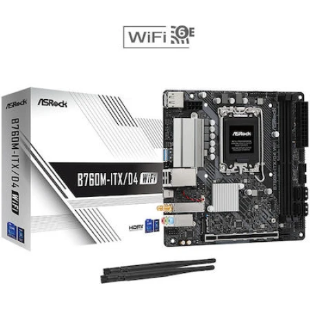 ASRock B760M-ITX/D4 WIFI Motherboard Mini ITX με Intel 1700 Socket
