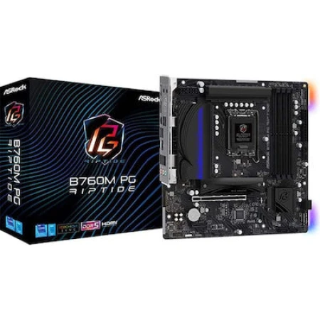 ASRock B760M PG Riptide Motherboard Micro ATX με Intel 1700 Socket