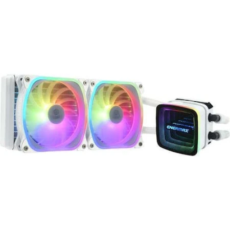 Enermax Aquafusion ADV Υδρόψυξη Επεξεργαστή Διπλού Ανεμιστήρα 120mm για Socket AM4/AM5/1700/1200/115x με RGB Φωτισμό Λευκή