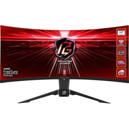 ASRock PG34WQ15R2B Ultrawide VA HDR Curved Gaming Monitor 34" QHD 3440x1440 165Hz
