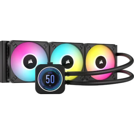 Corsair ICUE H150i Elite LCD XT 360 Υδρόψυξη Επεξεργαστή Τριπλού Ανεμιστήρα 120mm για Socket AM4/AM5/1700/1200/115x με ARGB Φωτισμό