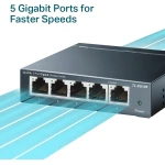 TP-LINK TL-SG105 v6 Unmanaged L2 Switch με 5 Θύρες Gigabit (1Gbps) Ethernet - Image 4