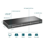 TP-LINK TL-SG3452X V1 Managed L2 Switch με 48 Θύρες Gigabit (1Gbps) Ethernet και 4 SFP Θύρες - Image 4