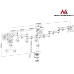 Maclean Energy Βάση Γραφείου για 3 Οθόνες έως 27" με Βραχίονα (MC-691) - Image 4