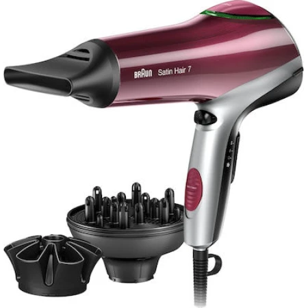 Braun Satin Hair 7 Colour Dryer HD770 with Colour Saver Technology Ionic Πιστολάκι Μαλλιών με Φυσούνα 2200W HD770