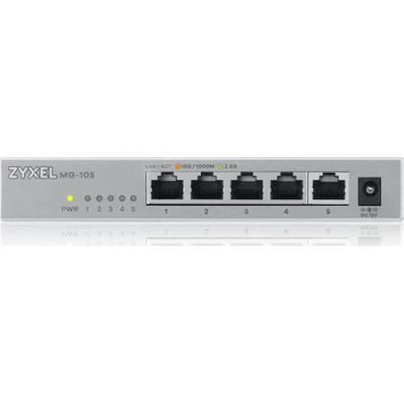 Zyxel MG-105 Unmanaged L2 Switch με 5 Θύρες Gigabit (1Gbps) Ethernet
