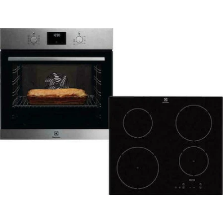 Electrolux EOF3C50TX + EHH6240ISK Φούρνος άνω Πάγκου 72lt με Επαγωγικές Εστίες Π59.6εκ. Μαύρος