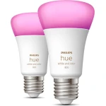 Philips Smart Λάμπες LED για Ντουί E27 RGBW 806lm Dimmable 2τμχ - Image 1