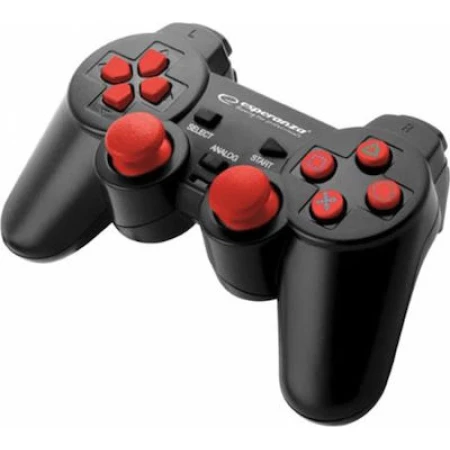 Esperanza Corsair Ενσύρματο Gamepad για PC / PS3 Black/Red