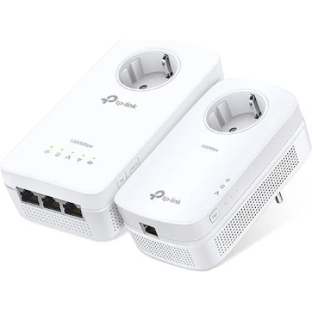 TP-LINK TL-WPA1300P KIT v3 Powerline Διπλό για Ασύρματη Σύνδεση Wi‑Fi 5 με Passthrough Πρίζα και 3 Θύρες Gigabit Ethernet