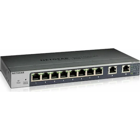 NetGear GS110EMX Managed L2 Switch με 8 Θύρες Gigabit (10Gbps) Ethernet