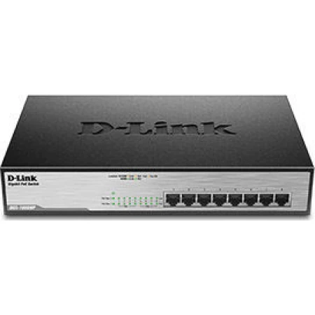 D-Link DGS-1008MP Unmanaged L2 PoE+ Switch με 8 Θύρες Gigabit (1Gbps) Ethernet