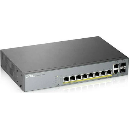Zyxel GS1350-12HP Managed L2 PoE+ Switch με 10 Θύρες Gigabit (1Gbps) Ethernet και 2 SFP Θύρες