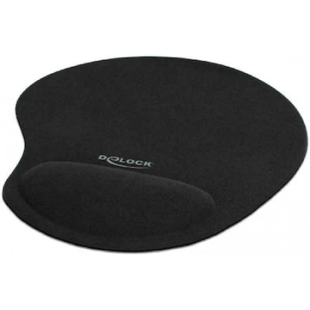 DeLock 12040 Mouse Pad 230mm με Στήριγμα καρπού Μαύρο