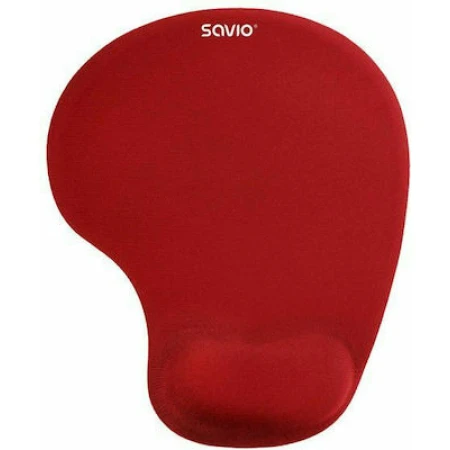 Savio MP-01BL Mouse Pad 230mm με Στήριγμα καρπού Κόκκινο