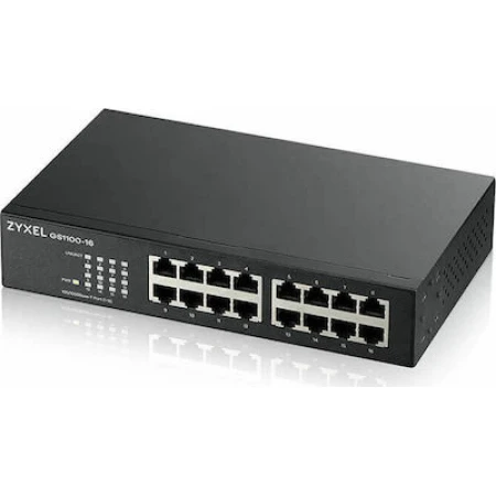 Zyxel GS1100-16 Unmanaged L2 Switch με 16 Θύρες Gigabit (1Gbps) Ethernet