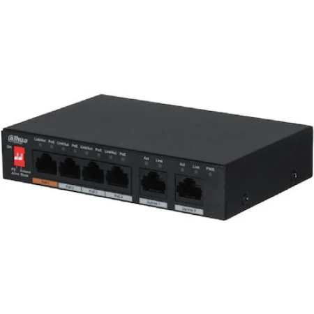 Dahua PFS3006-4ET-60-V2 Unmanaged L2 Switch με 4 Θύρες Ethernet