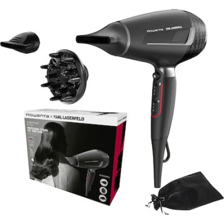Rowenta x Karl Lagerfeld K/Pro Stylist Ionic Πιστολάκι Μαλλιών με Φυσούνα 2200W CV888L