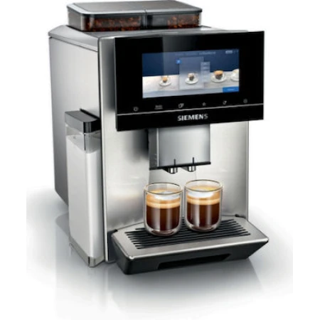 Siemens TQ907D03 Αυτόματη Μηχανή Espresso 1500W Πίεσης 19bar με Μύλο Άλεσης Ασημί
