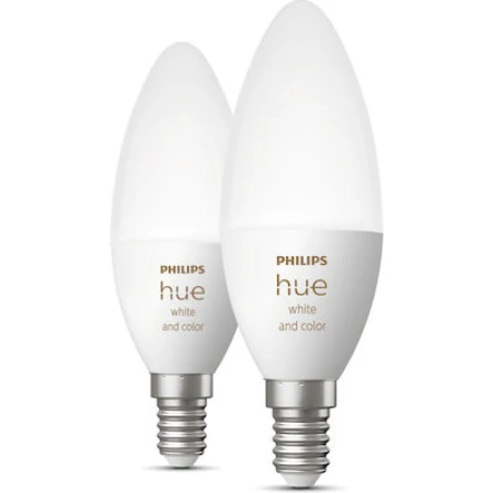 Philips Smart Λάμπες LED για Ντουί E14 RGBW 470lm 2τμχ