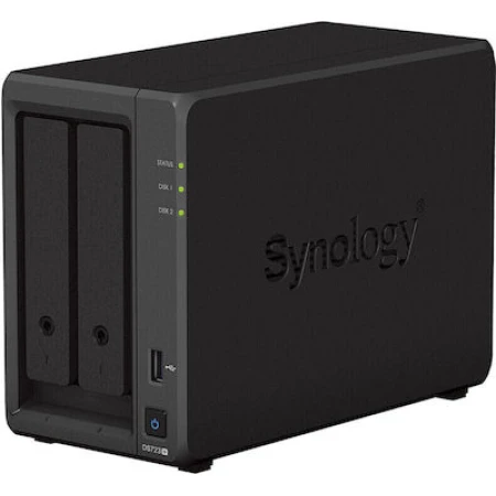 Synology DS723+ NAS με 2 θέσεις για HDD/M.2/SSD και 2 θύρες Ethernet