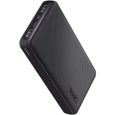Trust Primo Power Bank 15000mAh 15W με 2 Θύρες USB-A και Θύρα USB-C Μαύρο