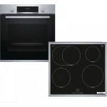 Bosch HBA534ES0 + PIF645BB5E Φούρνος άνω Πάγκου 71lt με Επαγωγικές Εστίες Π59.4εκ. Inox - Image 1