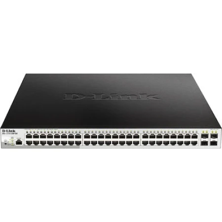 D-Link DGS-1210-52MP/ME Managed L2 PoE+ Switch με 48 Θύρες Gigabit (1Gbps) Ethernet και 4 SFP Θύρες