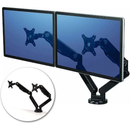 Fellowes Platinum Επιτραπέζια Βάση για 2 Οθόνες έως 27" με Βραχίονα