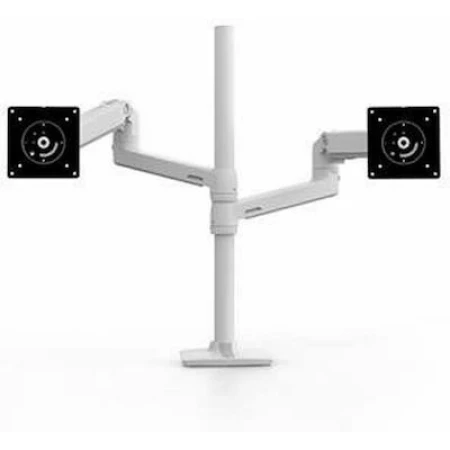 Ergotron LX Βάση Γραφείου για 2 Οθόνες έως 40" με Βραχίονα Λευκή