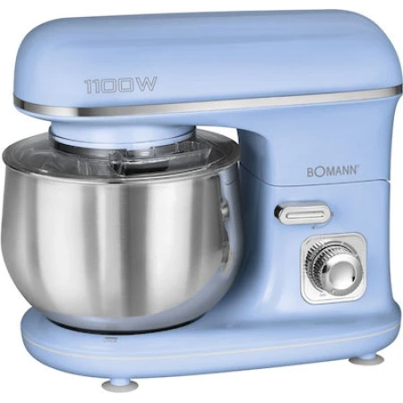 Bomann KM 6030 CB Κουζινομηχανή 1100W με Ανοξείδωτο Κάδο 5lt Blue