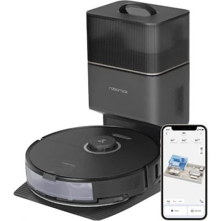 Roborock S8+ Σκούπα Ρομπότ για Σκούπισμα & Σφουγγάρισμα με Χαρτογράφηση και Wi-Fi Μαύρη