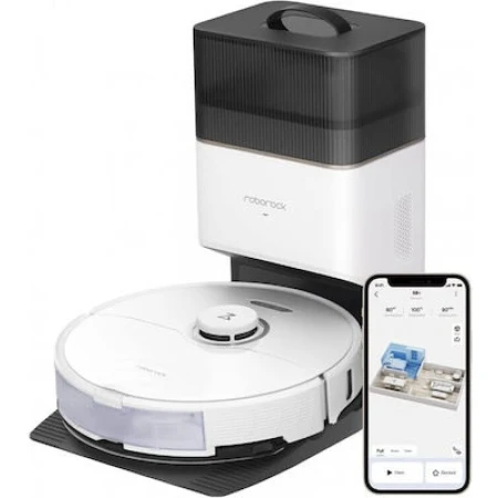 Roborock S8+ Σκούπα Ρομπότ για Σκούπισμα & Σφουγγάρισμα με Χαρτογράφηση και Wi-Fi Λευκή