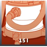 Einhell TH-VC 1815 Σκούπα Υγρών / Στερεών 1250W με Κάδο 15lt - Image 3