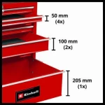 Einhell Τροχήλατος Μεταλλικός Εργαλειοφόρος με 7 Συρτάρια Π68.5xΒ46xΥ87.5εκ. TC-TW 150 - Image 2