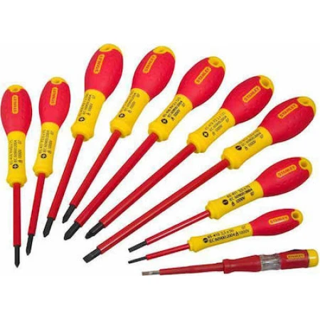 Stanley Σετ 10 Κατσαβίδια Ηλεκτρολόγου VDE 1000V